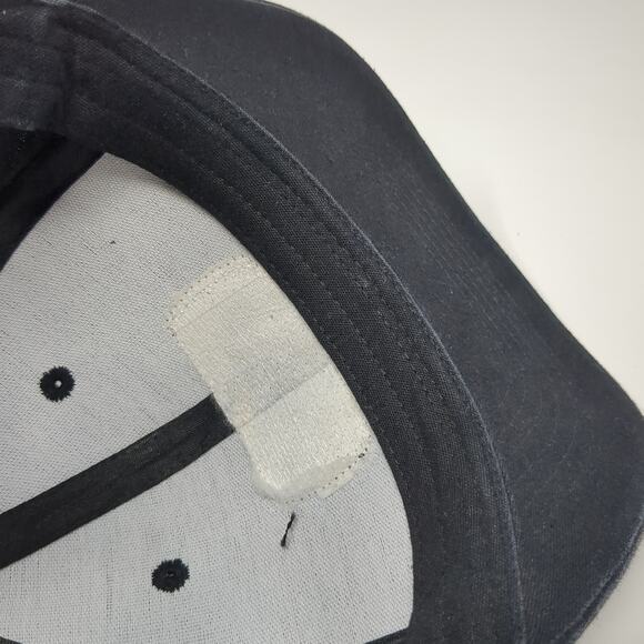 Arcadian Outfitters Snapback Cap Black One Size Adjustable Vented Holes 6 Panel - Picture 8 of 9